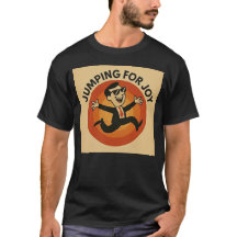 Gelukkig Springende Retro Illustratie Karakter