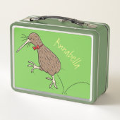 Gelukkig springkiwi met het ontwerp van de cartoon (Achterkant)