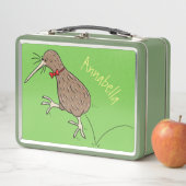 Gelukkig springkiwi met het ontwerp van de cartoon (In situ)