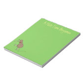 Gelukkig springkiwi met het ontwerp van de cartoon notitieblok (Gedraaid)