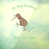 Gelukkig springkiwi met het ontwerp van de cartoon raamsticker (Vel 3)