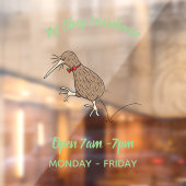 Gelukkig springkiwi met het ontwerp van de cartoon raamsticker (Vel 2)