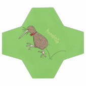 Gelukkig springkiwi met het ontwerp van de cartoon voetbal (Enkel)