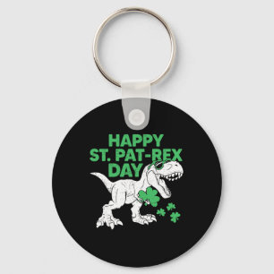 Gelukkig St Pat Rex-dag T-shirt St Patricks-dinosa Sleutelhanger
