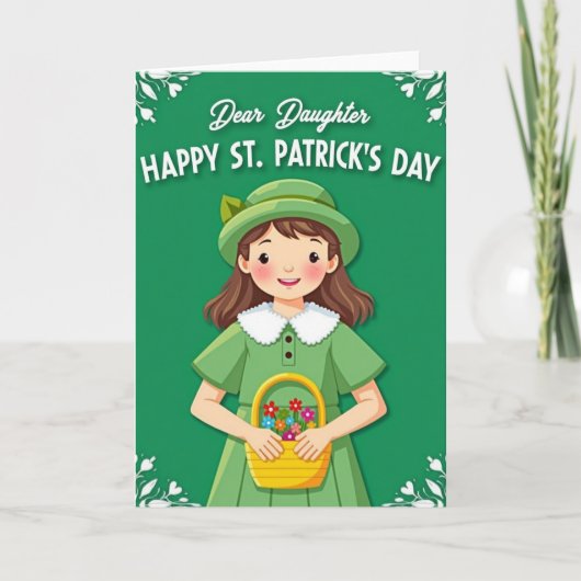 Gelukkig St. Patrick-dag Dochter Kaart (Voorkant)