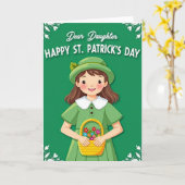 Gelukkig St. Patrick-dag Dochter Kaart (Gele Bloem)