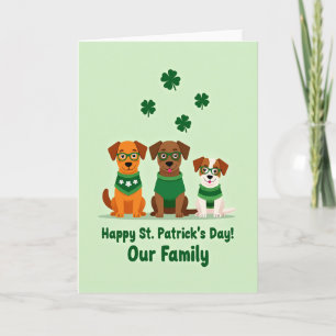 Gelukkig St. Patrick Honden Familiekaart Kaart