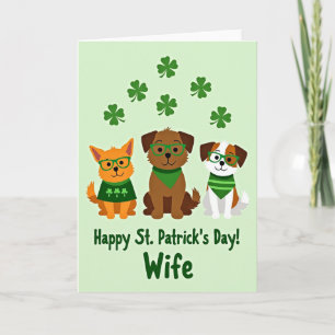 Gelukkig St. Patrick Huisdier Vrouw Kaart