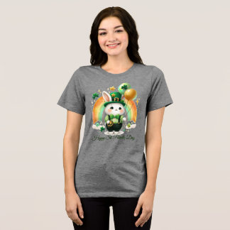 Gelukkig St. Patrick’s Vrouwen Tri-Blend Shirt