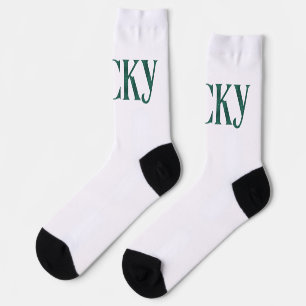 Gelukkig St. Patrick's Day Argyle Patroon Tekst Sokken