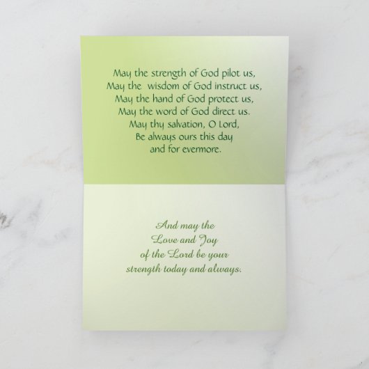 Gelukkig St. Patrick's Day Gebed voor u Kaart (Binnen)