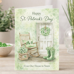 Gelukkig St. Patrick's Day kaart Vanuit ons huis