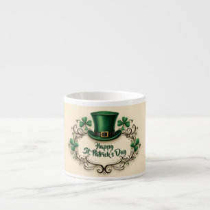 Gelukkig St. Patrick's Day Klaverontwerp Espresso Kop