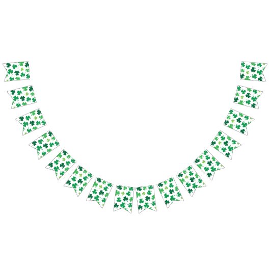 Gelukkig St. Patrick's Day. Lucky Clover. Vlaggetjes (Alle)