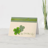 Gelukkig St. Patrick's Day. Shamrock Kaart (Voorkant)