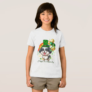 Gelukkig St. Patrick's Kids T-shirt met achterkant