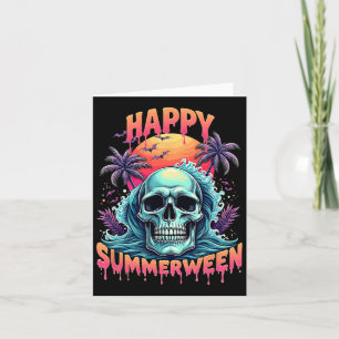 Gelukkig Summerween Skelet Zomer Watermeloen Jack- Kaart
