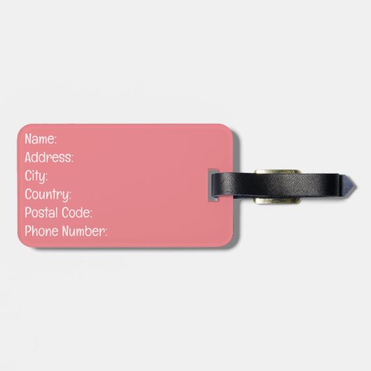 Gelukkig tekstontwerp bagagelabel (Achterkant horizontaal)