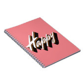 Gelukkig tekstontwerp notitieboek (Rechterzijde)