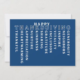 Gelukkig Thanksgiving-acrostic kaart