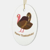 Gelukkig Thanksgiving! Cute Turkey Keramisch Ornament (Links)