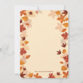 Gelukkig Thanksgiving Day Uitnodigingskaart Kaart (Achterkant)