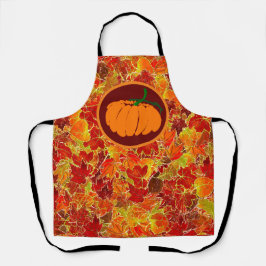 Gelukkig Thanksgiving! Glitteriehandschoen/pompoen Schort