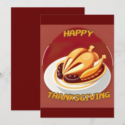 gelukkig thanksgiving kaart (Voorkant / Achterkant)