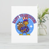 gelukkig thanksgiving kalkoen patriottisch amerika kaart (Staand voorkant)