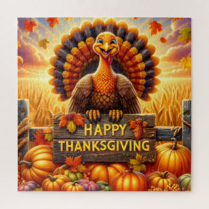 Gelukkig Thanksgiving Kalkoen Puzzel