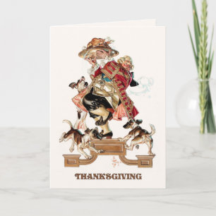 Gelukkig Thanksgiving.  kunst Feestdagen Kaart