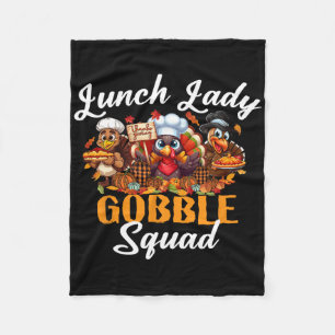 Gelukkig Thanksgiving Lunch Dames Gobble Squad Kal Fleece Deken