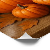 Gelukkig Thanksgiving Overvloedhoorn Perfect Poster (Hoek)