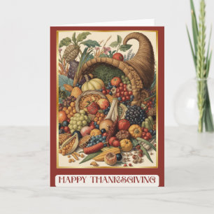 Gelukkig Thanksgiving Overvloedige Hoorn Vouwbare Kaart