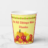 Gelukkig Thanksgiving Papieren Bekers (Voorkant)