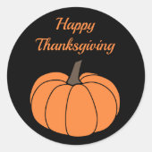 Gelukkig Thanksgiving Pompoen Sticker (Voorkant)