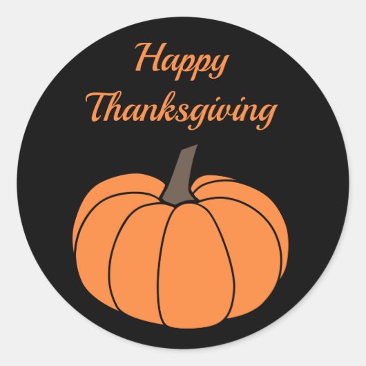 Gelukkig Thanksgiving Pompoen Sticker (Voorkant)