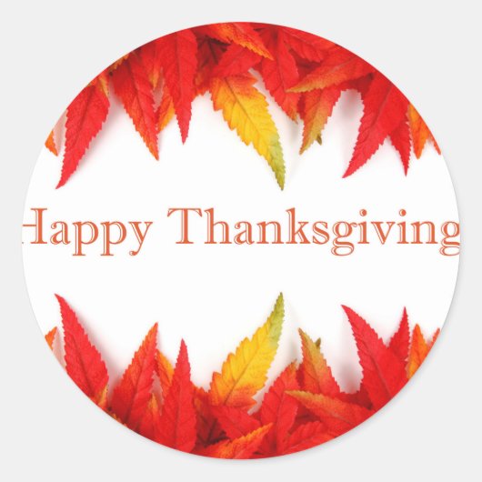 Gelukkig Thanksgiving! Ronde Sticker (Voorkant)