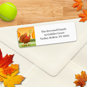 Gelukkig Thanksgiving Tennis Kalkoen Raadsel Etiket