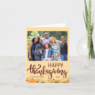 Gelukkig Thanksgiving-vakantiefotokaart Feestdagen Kaart
