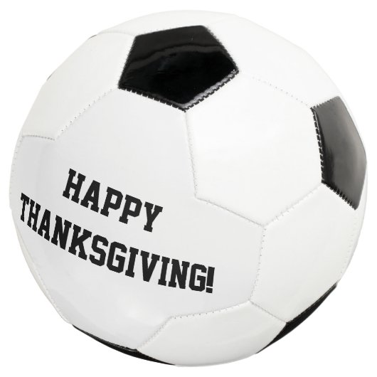 Gelukkig Thanksgiving! Voetbal zwart-wit (Drie kwart)