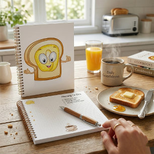 Gelukkig Toast Kawaii Gebruinde Brood Snee Planner