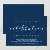 Gelukkig tot het einde, Trouw Elopement Dinner Uit Kaart (Voorkant / Achterkant)