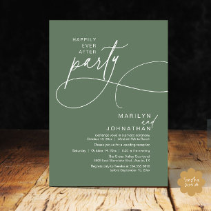 Gelukkig tot in de Eeuwigheid Moderne Elegante Tro Kaart