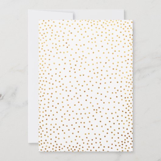 Gelukkig Trouwerijfeest Gouden Confetti Kaart (Achterkant)