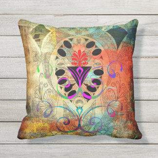 "GELUKKIG TUIN" 16 x 16 TOSS PILLOW Buitenkussen