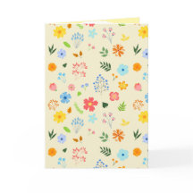 Gelukkig Tuin Met Wilde Bloemen Vouwkaart