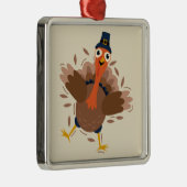 Gelukkig Turkije Metalen Ornament (Rechts)