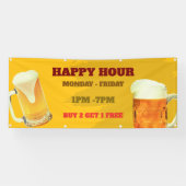 Gelukkig Uur Bar Aanpasbare Banner (Horizontaal)