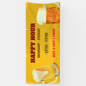 Gelukkig Uur Bar Aanpasbare Banner (Verticaal)